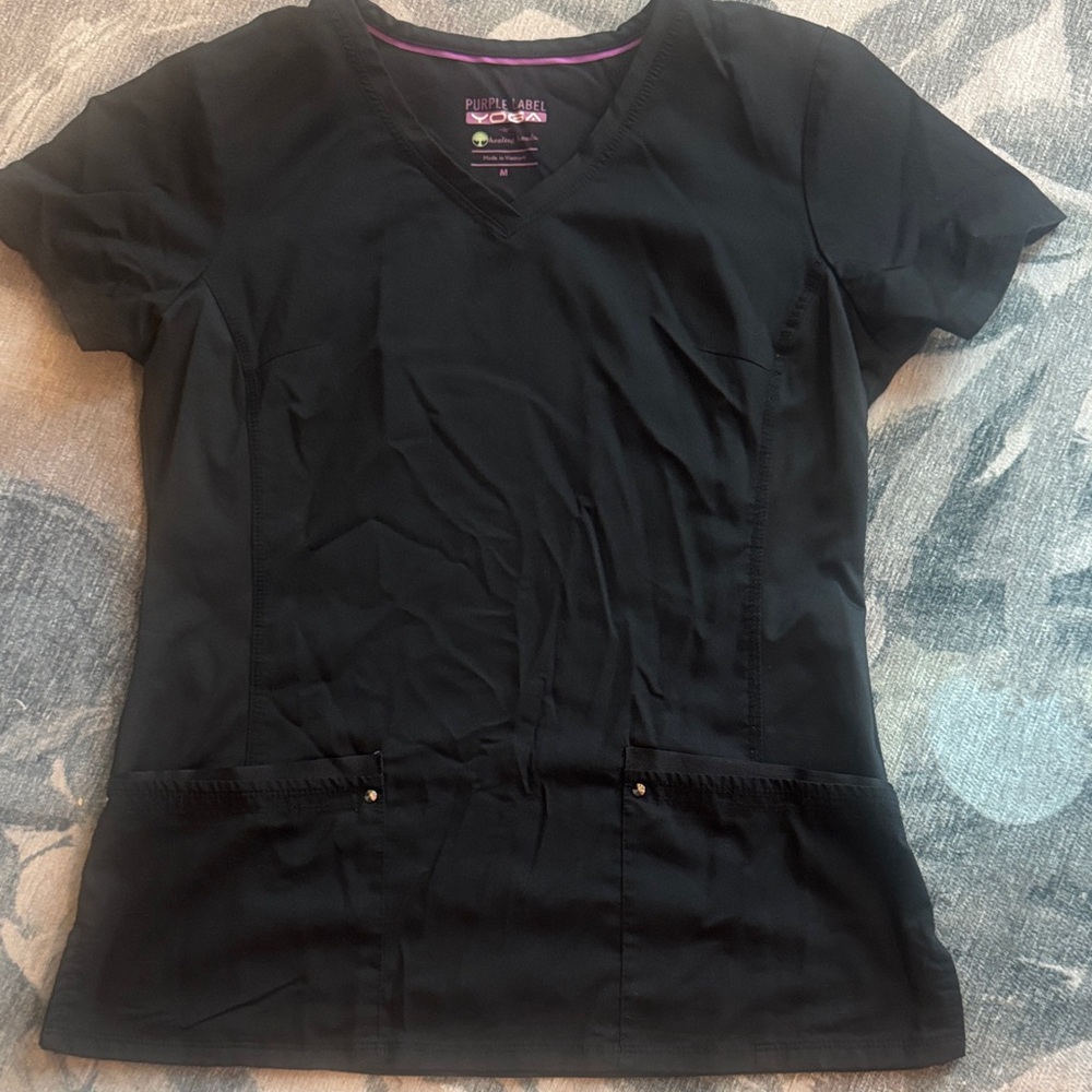 Healing Hands black scrub top